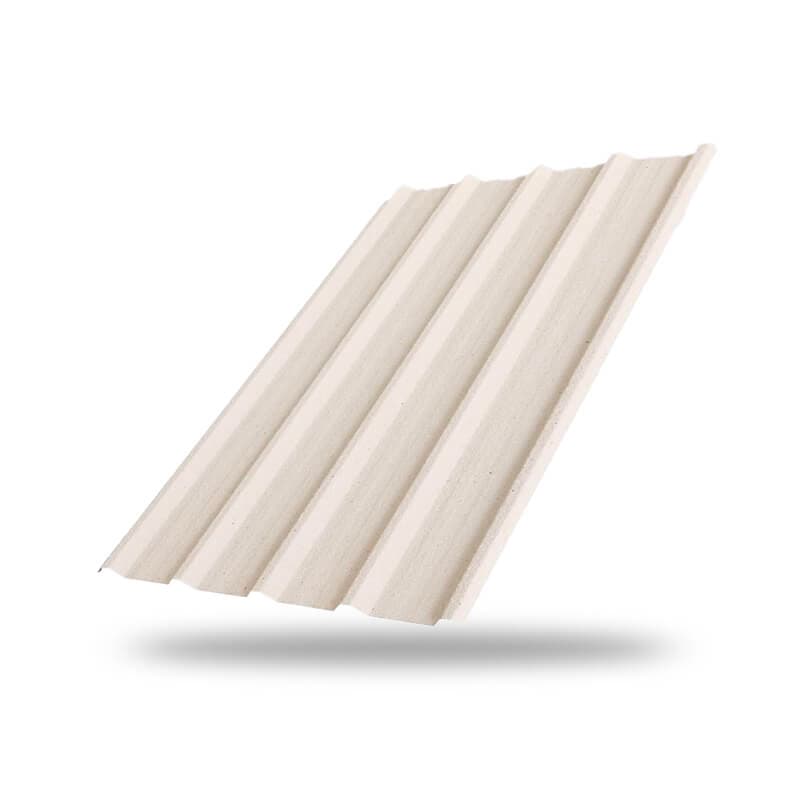 หลังคาเหล็กเคลือบเซรามิก 5 สันลอน 760 สี Daisy White สีพิเศษ KINROOF