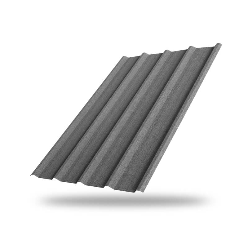 หลังคาเหล็กเคลือบเซรามิก 5 สันลอน 760 สี Anchor Gray KINROOF