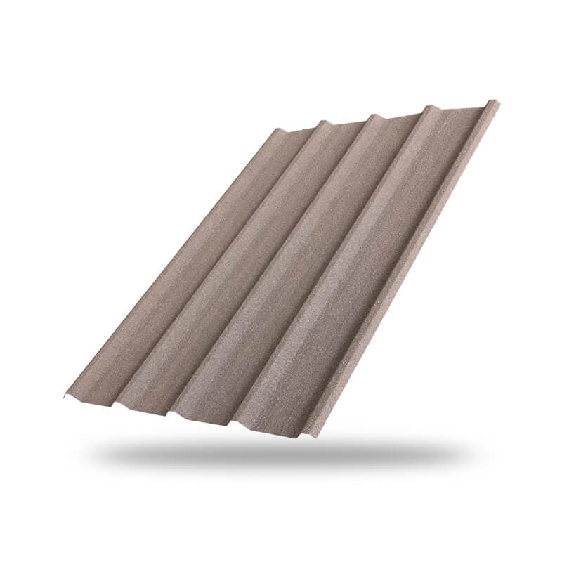 หลังคาเหล็กเคลือบเซรามิก 5 สันลอน 760 สี Midnight Gray KINROOF