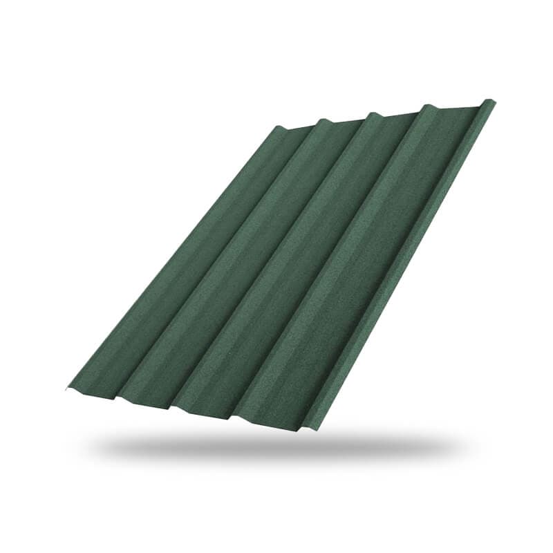หลังคาเหล็กเคลือบเซรามิก 5 สันลอน 760 สี Forest Green KINROOF
