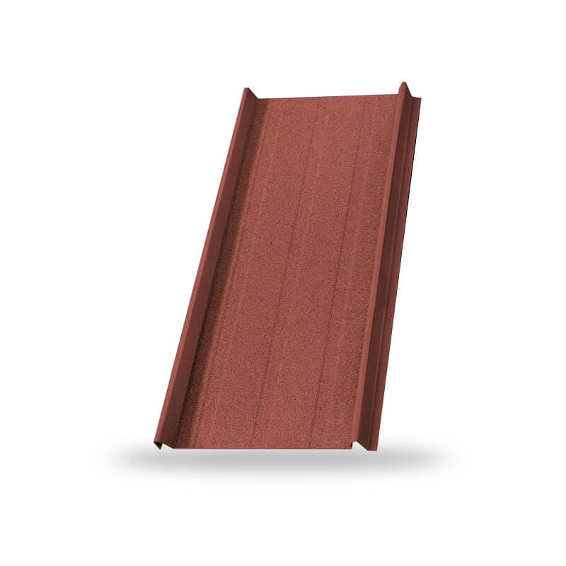 หลังคาเหล็กเคลือบเซรามิก SNAPLOCK 300 สี Salmon Brown KINROOF