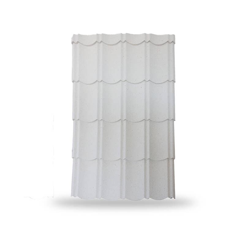 หลังคาเหล็กเคลือบเซรามิก ลอนเมอริเดียน 760 สี Daisy White | KINROOF