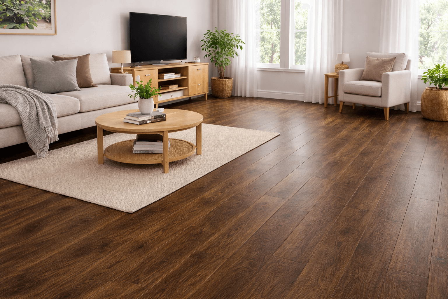 HEARTWOOD กระเบื้องยาง SPC Click-Lock สี.831 Heartwood ขนาด 18.4x122x0.55 thumbnail 2