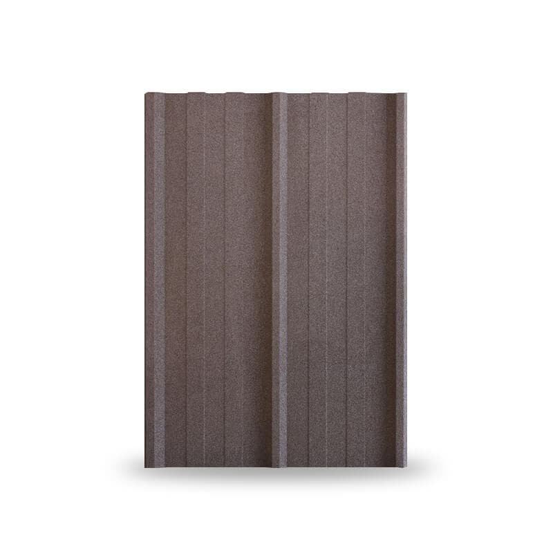 หลังคาเหล็กเคลือบเซรามิก 3 สันลอน 760 สี Dark Chocolate KINROOF